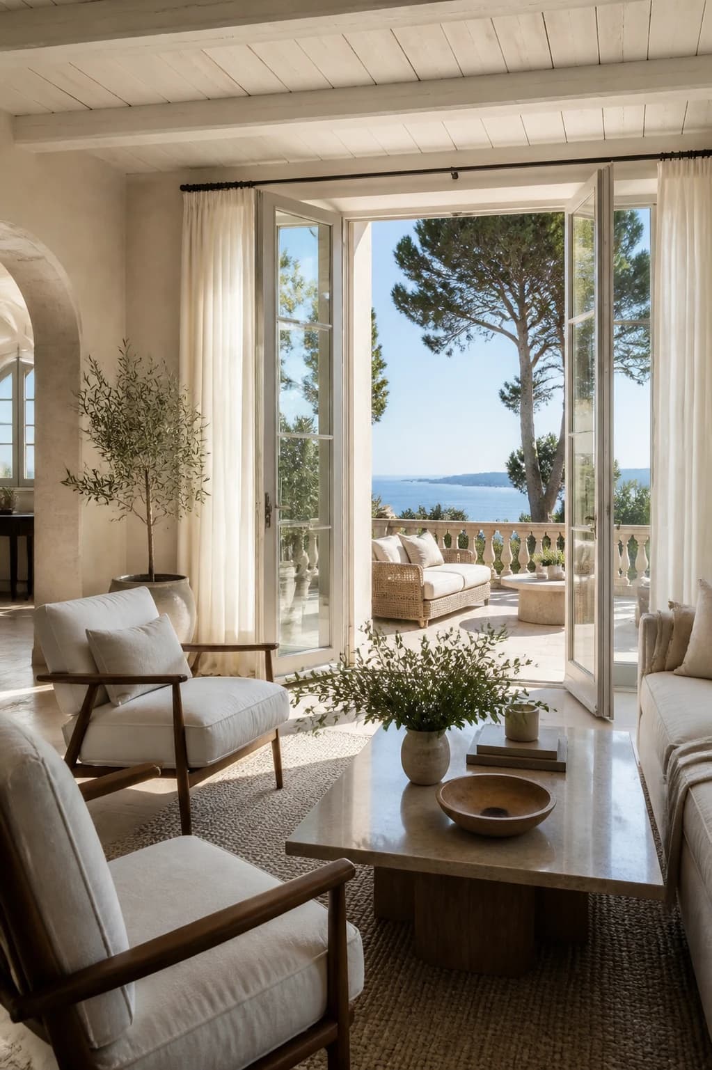 A furnished villa overlooking the Mediterranean on the Côte d’Azur