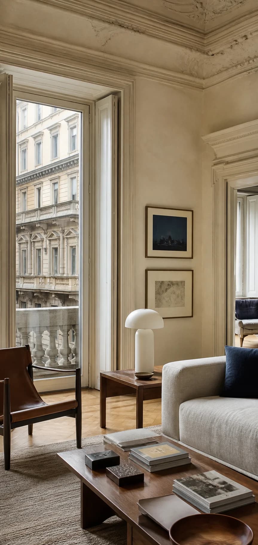 A sophisticated furnished apartment in central Milan